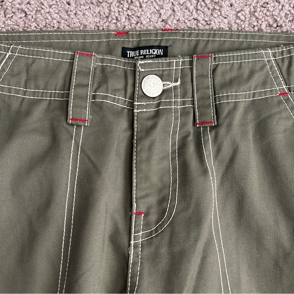 True Religion Military Single Needle Cargo Pant Kalamata Olive Womens 27 - Picture 8 of 15